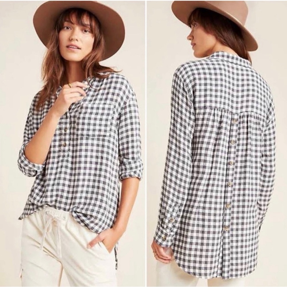 Anthropologie Isadora Button Back Tunic